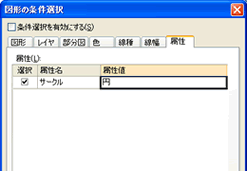[図形の条件選択] ダイアログボックス