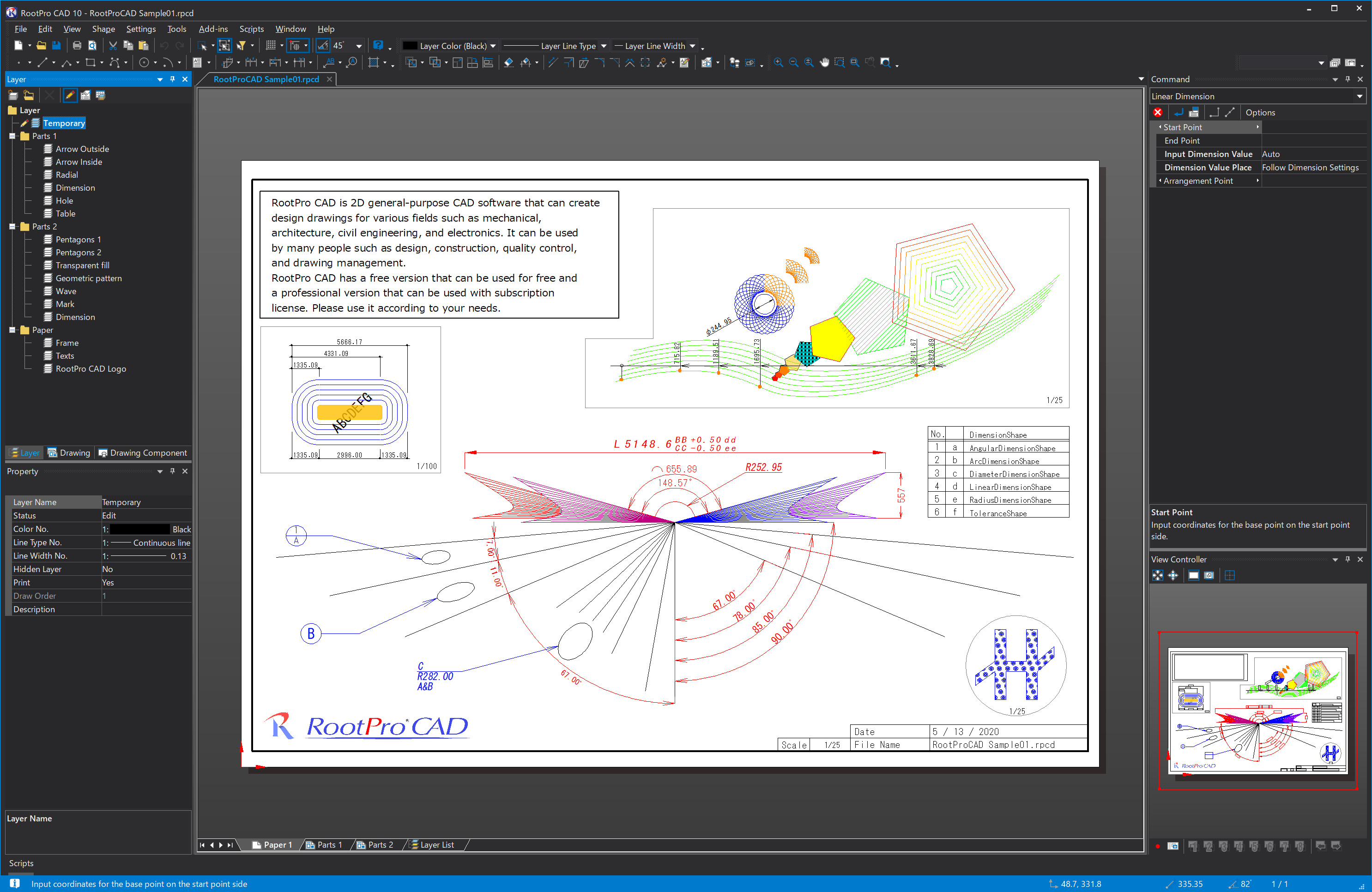 RootPro CAD Free Pro 2D CAD Software