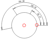 並列角度寸法