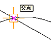 Bスプラインと線の交点
