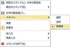 スタイルの選択